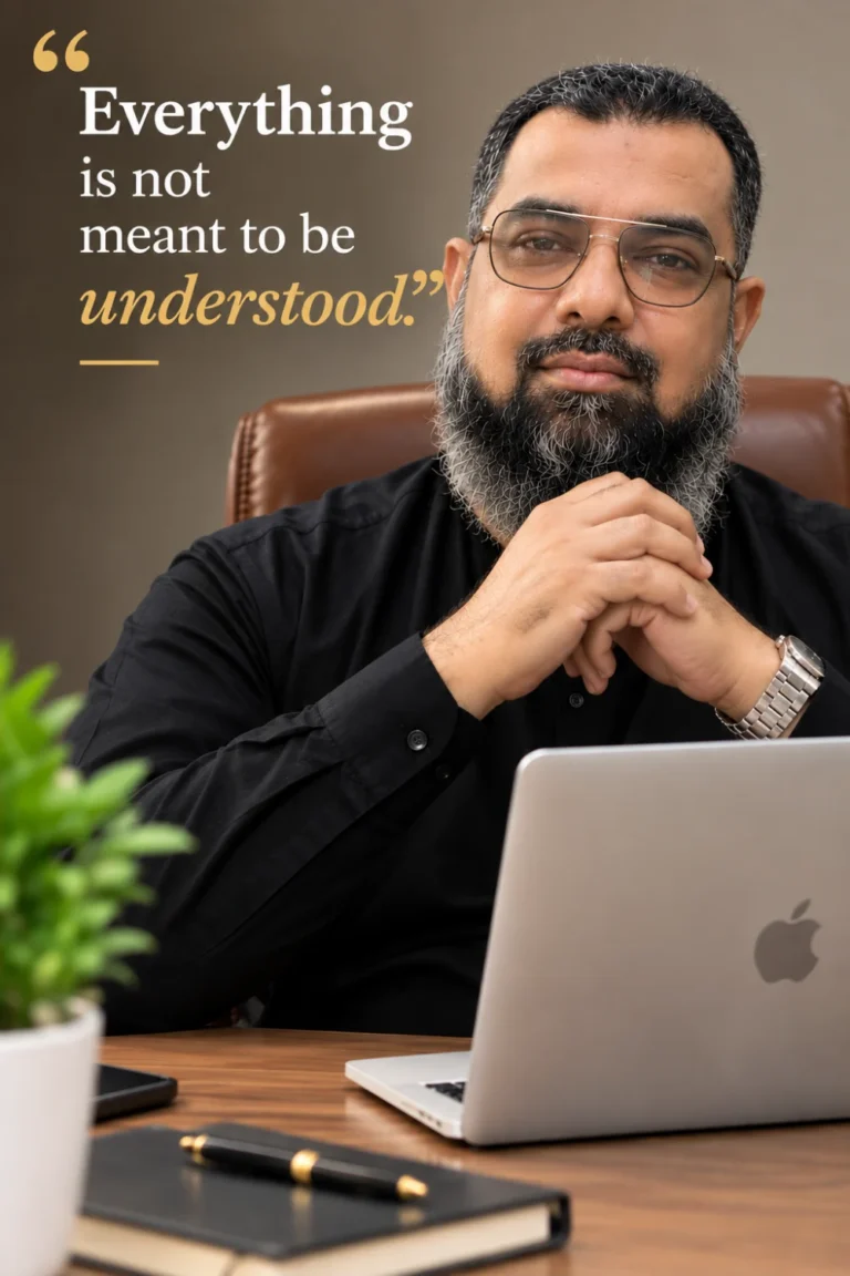 Founder quote by Muhammad Aslam Qadri: everything is not meant to be understood